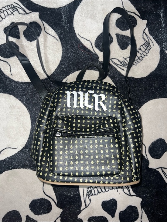 My Chemical Romance Handbags - Black 'MCR' Patterned Mini Backpack